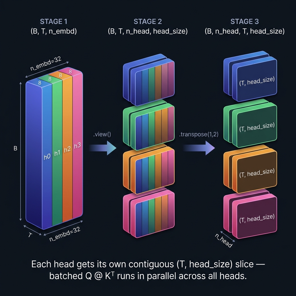 QKV Tensor Reshape