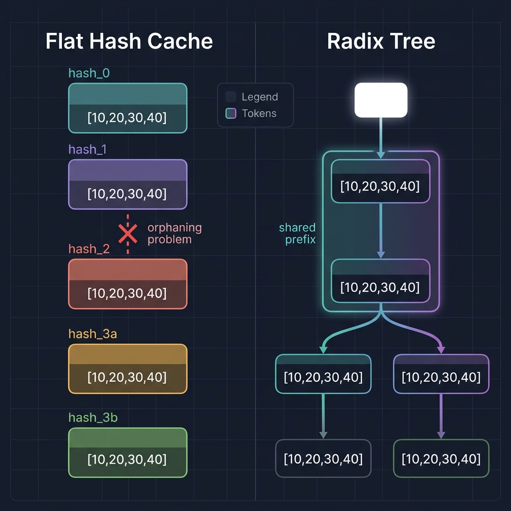 Flat Hash Cache vs Radix Tree