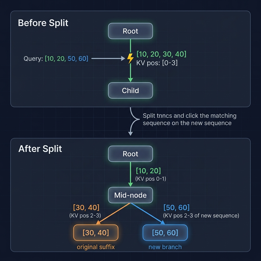 Radix Tree Node Splitting