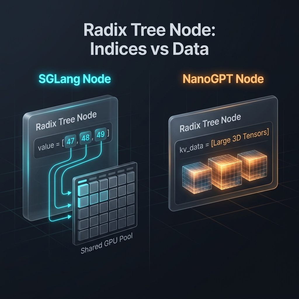 Radix Tree Node: Indices vs Data