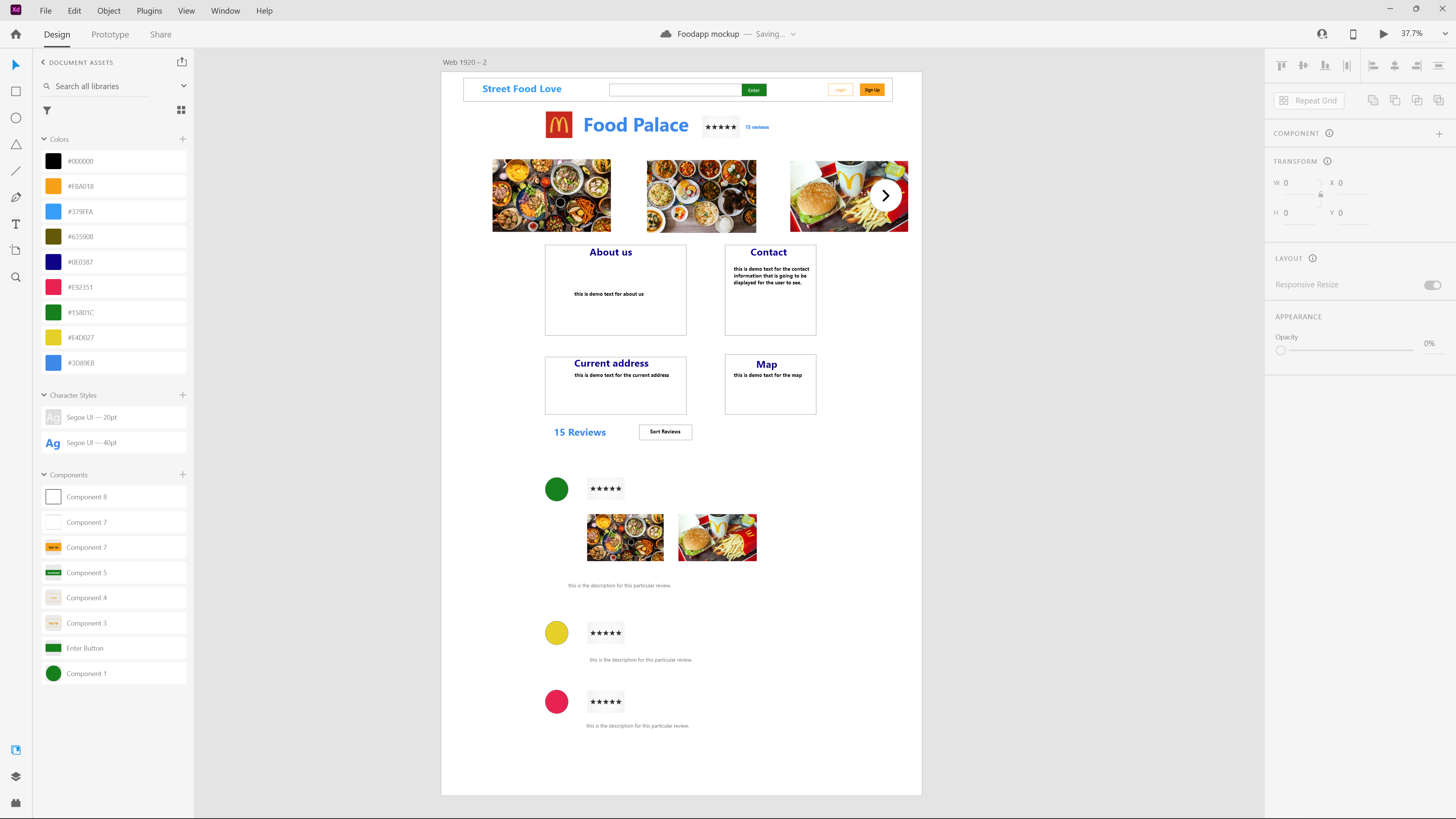 Food App Design 2